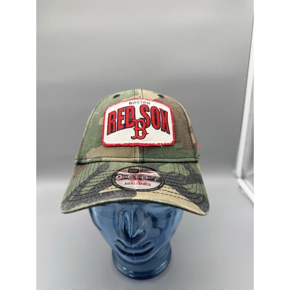 New Era Camo Boston Red Sox Gameday 9FORTY Adjustable Hat Patch NEW